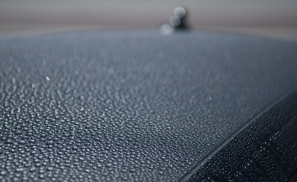 waxed car water repellent