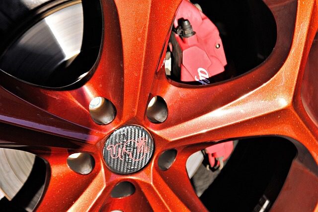 bronze red colour alloy wheel