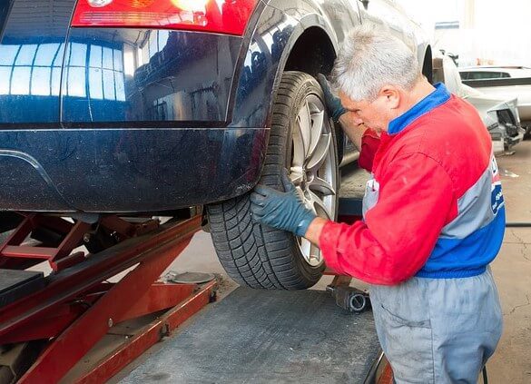 MOT test requirements checking tyres
