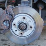 car brake disc worn pad