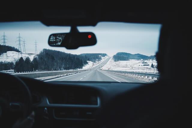 driving in winter snow